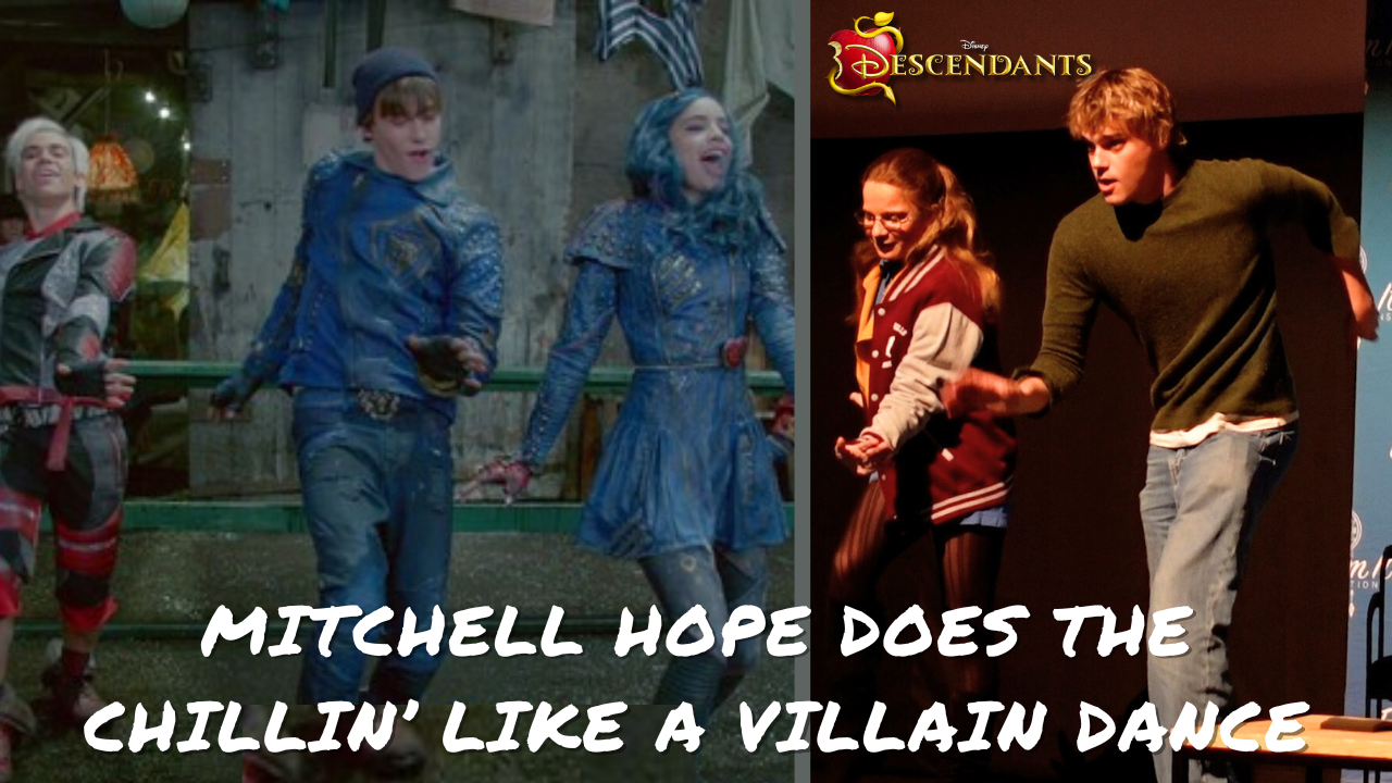Mitchell Hope fait la danse de Chillin' Like a Villain avec une fan sur scène