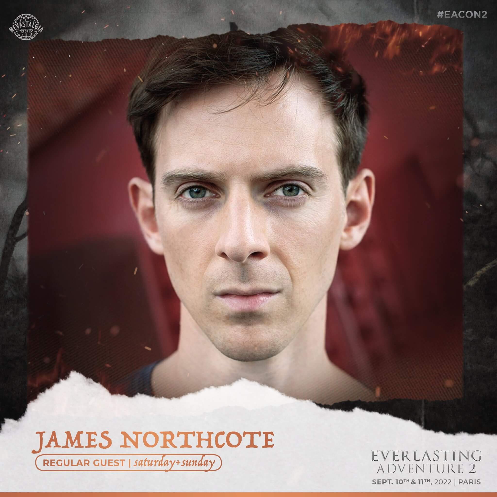 James Northcote sera présent à la Everlasting Adventure 2, convention The Last Kingdom