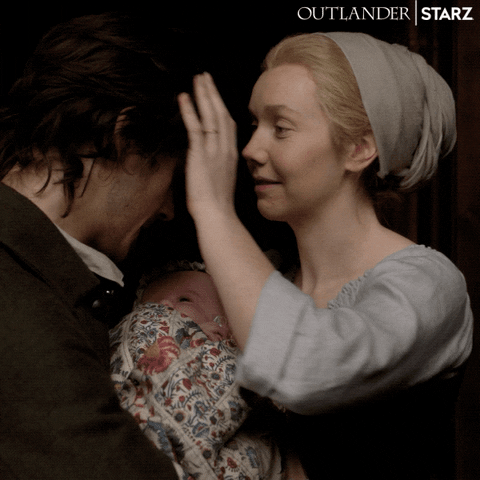 Les personnages de Fergus et Marsali dans la saison 6 d'Outlander.