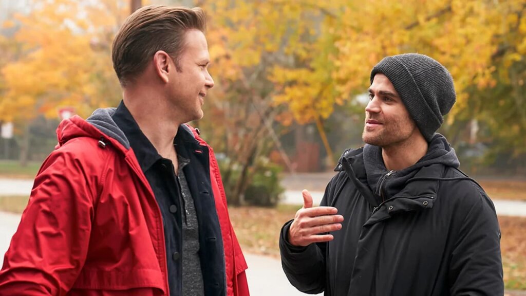 Paul Wesley sur le tournage de Legacies avec Matt Davis