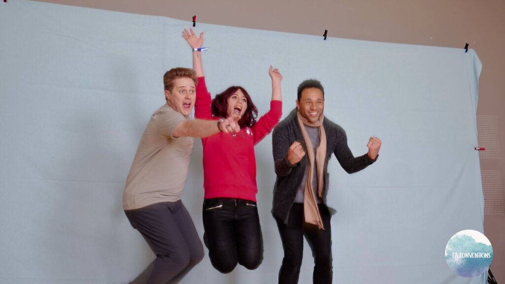 Lucas Grabeel et Corbin Bleu (High School Musical) lors de la Back to the Musical World 2